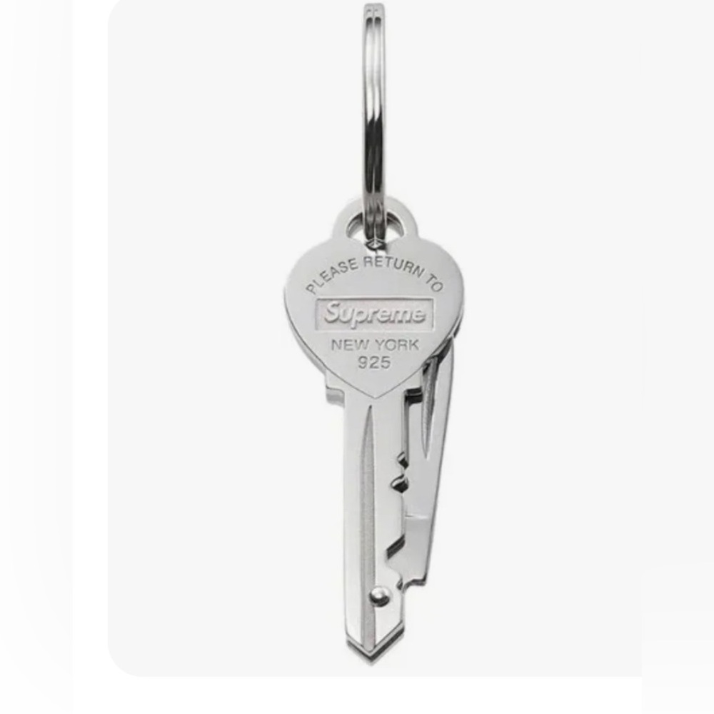 Supreme X TIFFANY RTT HEART KEY RING KNIFE STERLING SILVER